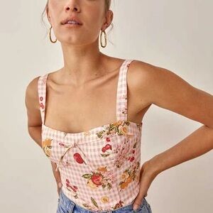 Reformation Kim Gingham Women's Top